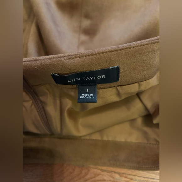 Ann Taylor Camel Suede Mini Skirt - Picture 3 of 5
